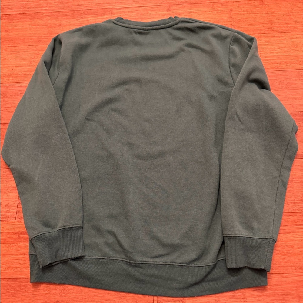 Peanuts Dark Green Crewneck Sweatshirt with Snoopy Tennis Graphic - Picture 5 of 5